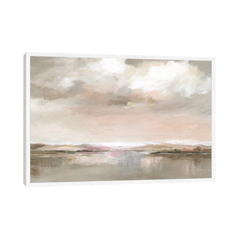 Evening Drama 1 Piece Painting on Canvas, 152.5 cm H x 101.5 cm W, White Framed