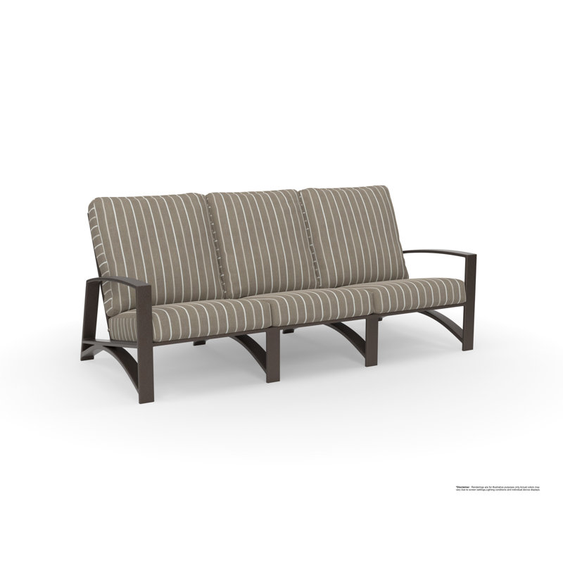 Arc Outdoor 3 - Seat Patio Sofa, Mainstreet Latte, Copper Creek