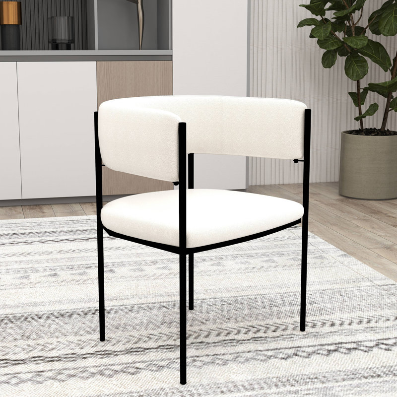 Mccolister Upholstered Dining Chair With Padded Seat And Open Back Design Powder-Coated Iron Frame Mccolister Collection, 1