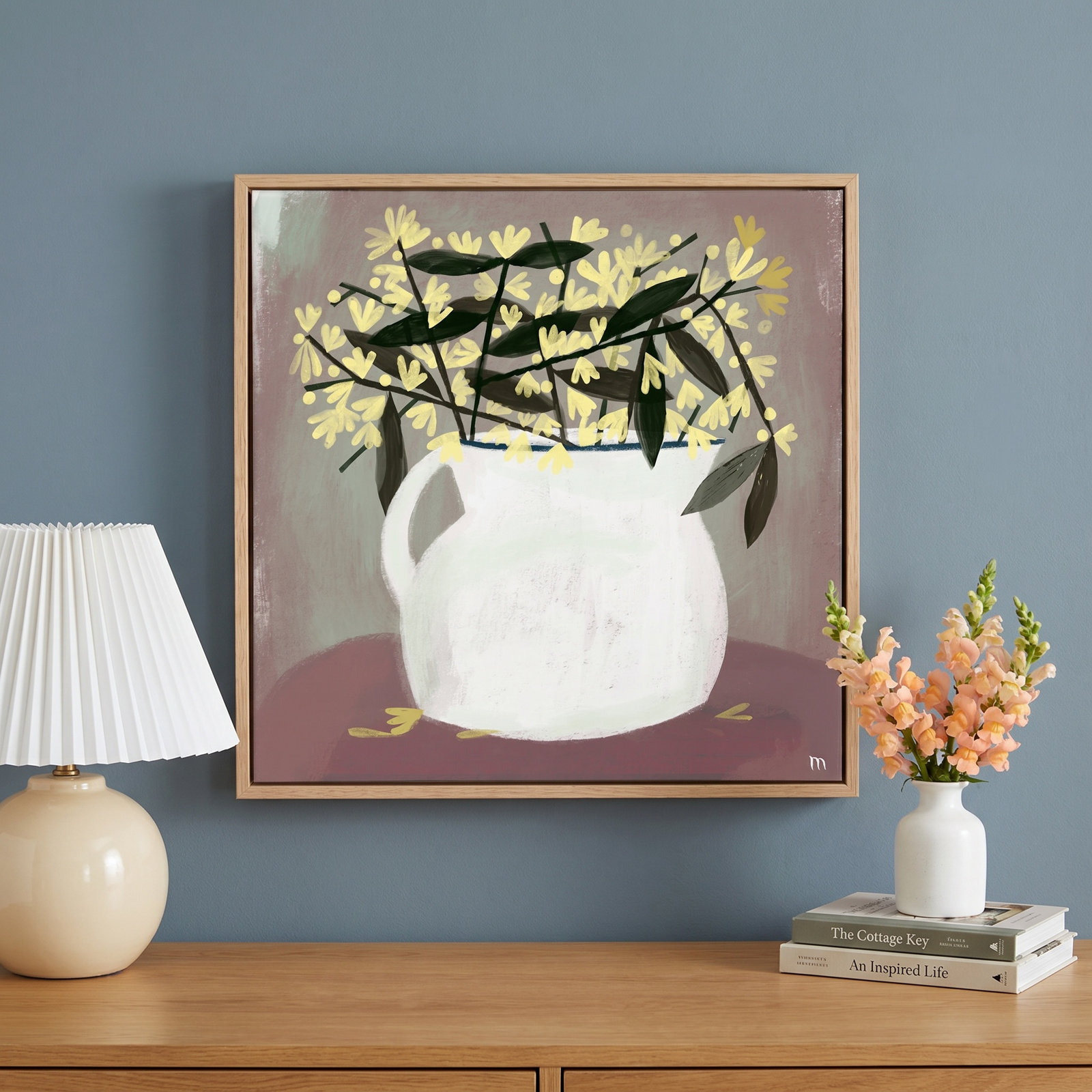 Juliane "Calycanthus" Painting, Maple, 44" H x 44" W x 1.25" D