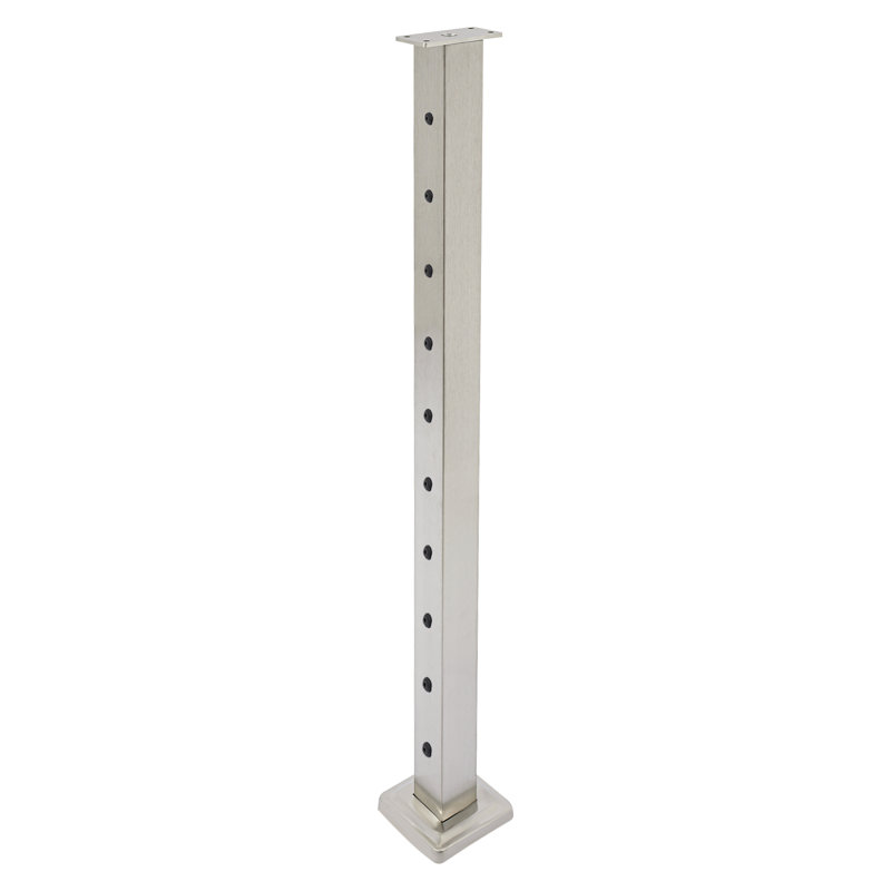 Cable Railing Post, Cable Handrail Post, Level Drilled Railing Post, Silver