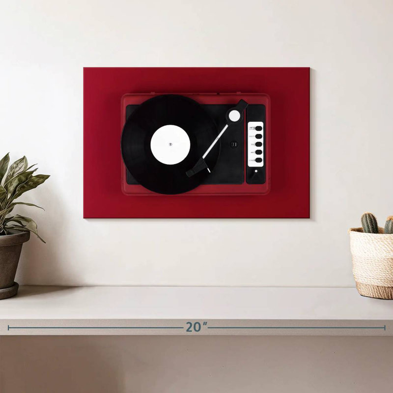 Abarca Red Turntable, 8" H x 12" W