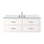 Ensemble de meuble-lavabo simple blanc l 48 po x P 22 po, comptoir en quartz blanc et robinet