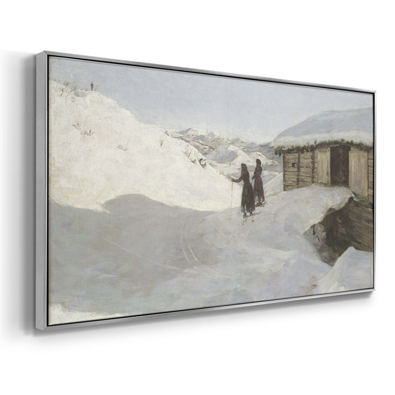 Série paysage - CDI - Toile tendue avec châssis encadré - Prêt à être accroché, H 21 po x l 41 po, Argent argent