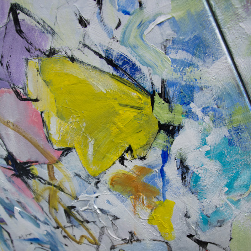 One of a Kind ArtOriginal Garden View by  - Wrapped Canvas Painting