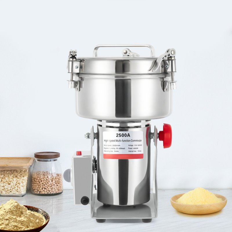 4500W Stainless Steel Electric Grain Mill Machine With Timing Function