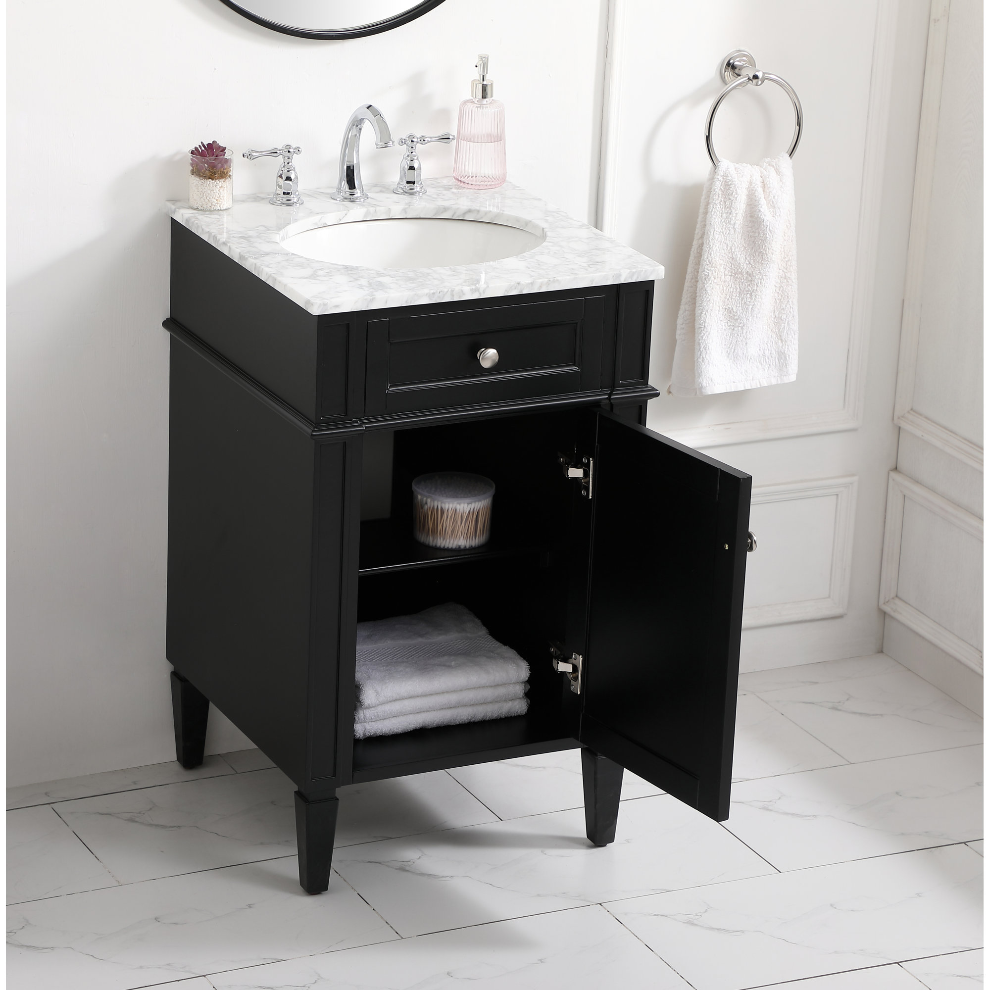 Rivers 21'' Single Bathroom Vanity, Black