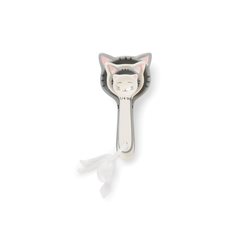 Fox Run Brands Charming Kitten 4-Pieces Measuring Spoon Set