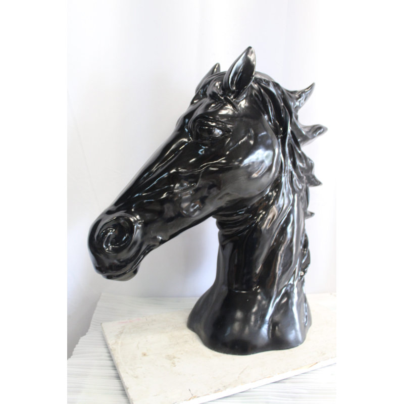Buste étalon noir en fibre de verre de la collection Nifao Pure Elegance 36 po x 14 po x H 36 po