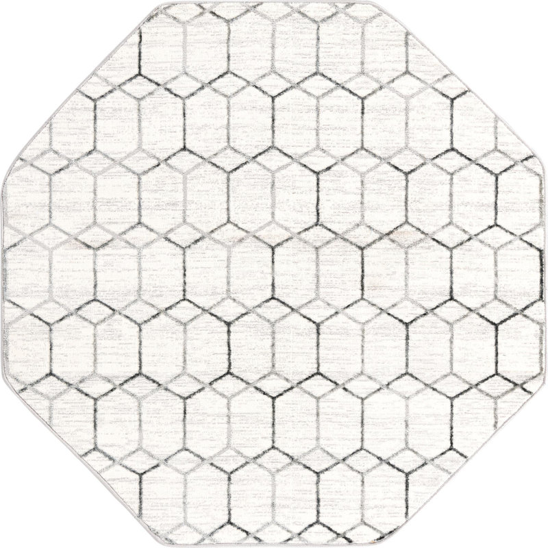 Eshin Geometric Indoor Rug, Octagon 5'3"