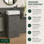 Kratos 390 mm Freestanding Cloakroom Vanity with Integrated Basin-59592091