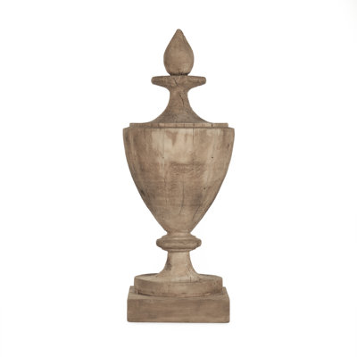 Vase de plancher en bois brun