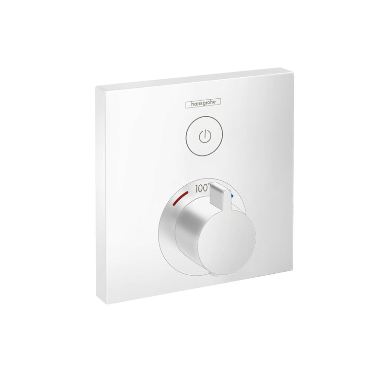 ShowerSelect Temperature Memory Thermostatic 1-Function Shower Trim Valve Trim Only, Matte White
