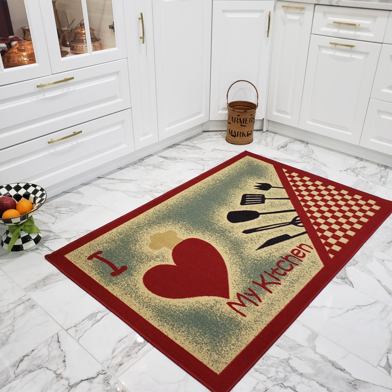 Tapis rouge / vert Rishel