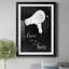 «Love the cheveux» - Reproduction d'art textuel sur papier encadré-2045489516-2045489507
