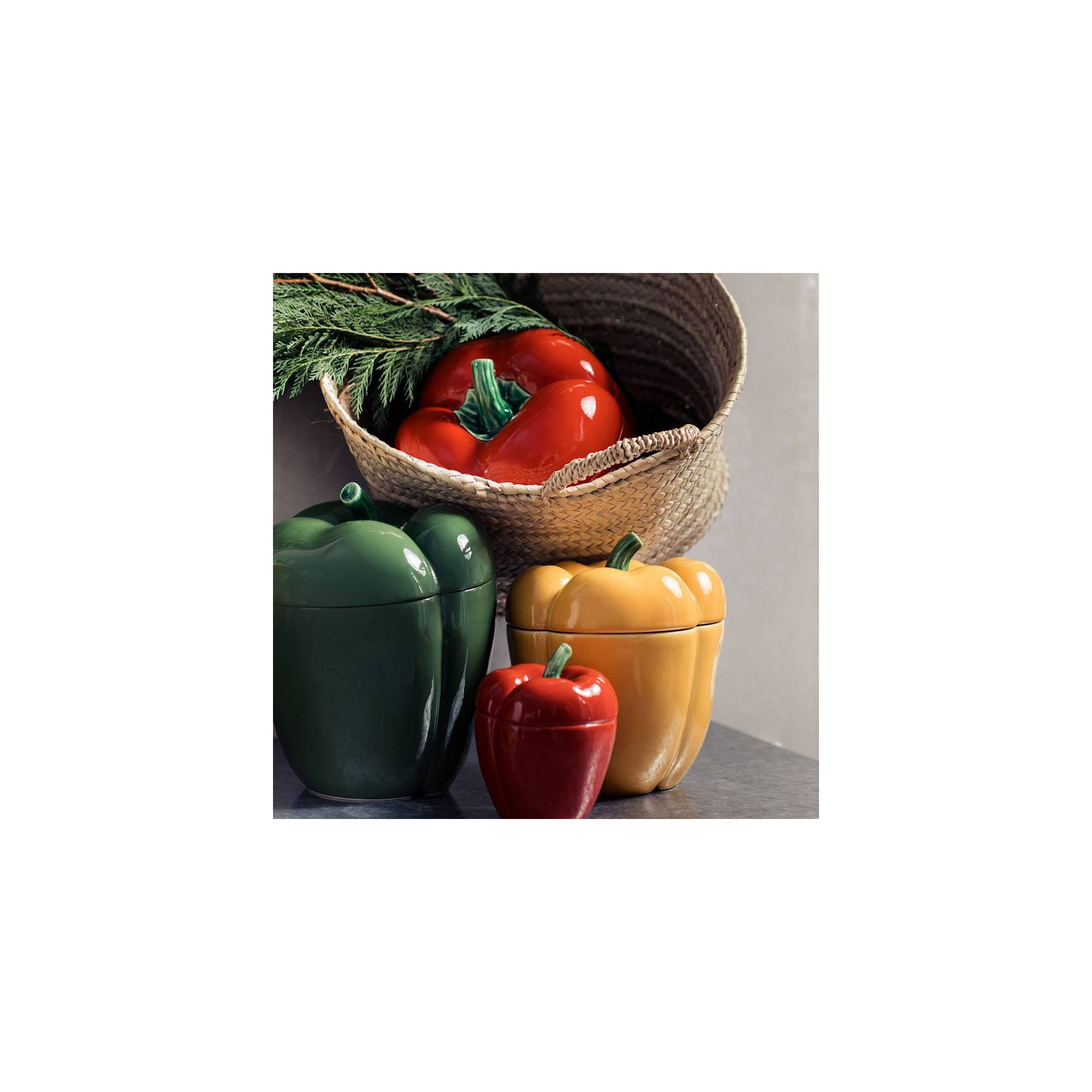 Pepper Small Box, Yellow,  8.27" H x 7.5" W x 7.5" D