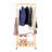 Philodendron 29.53'' Metal Rolling Industrial Pipe Clothing Rack