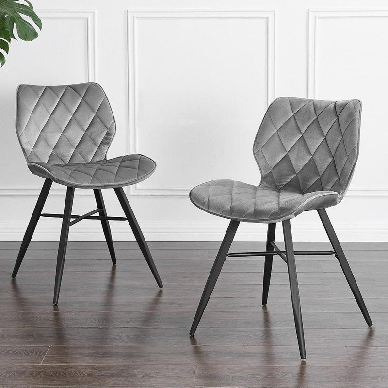 Seery Upholstered Dining Chair, Light Grey