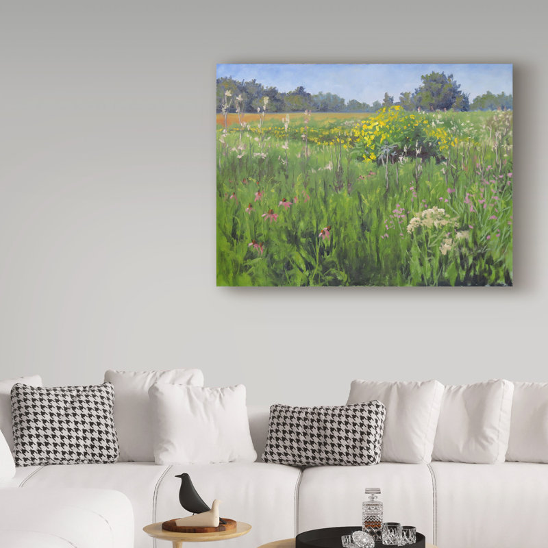 «Flower Field» Armstrong, impression sur toile tendue, H 35 po x l 47 po x P 2 po
