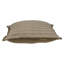 24" Green and White Striped Cotton Throw Pillow With Fringe