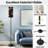  68.5" Standing Floor Lamp Vintage Moth Floral Skulls Black Dimmable Metal Pole Lamp with Linen Lampshade LED Bulb Included