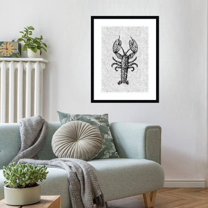«Lobster Ink Print» par Nicholas Wood, reproduction d'art encadrée