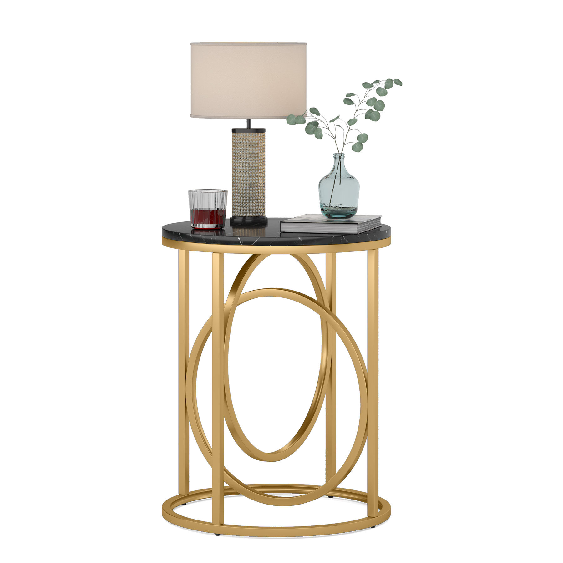 Kashten Round End Table: Modern Design Meets Functional Elegance