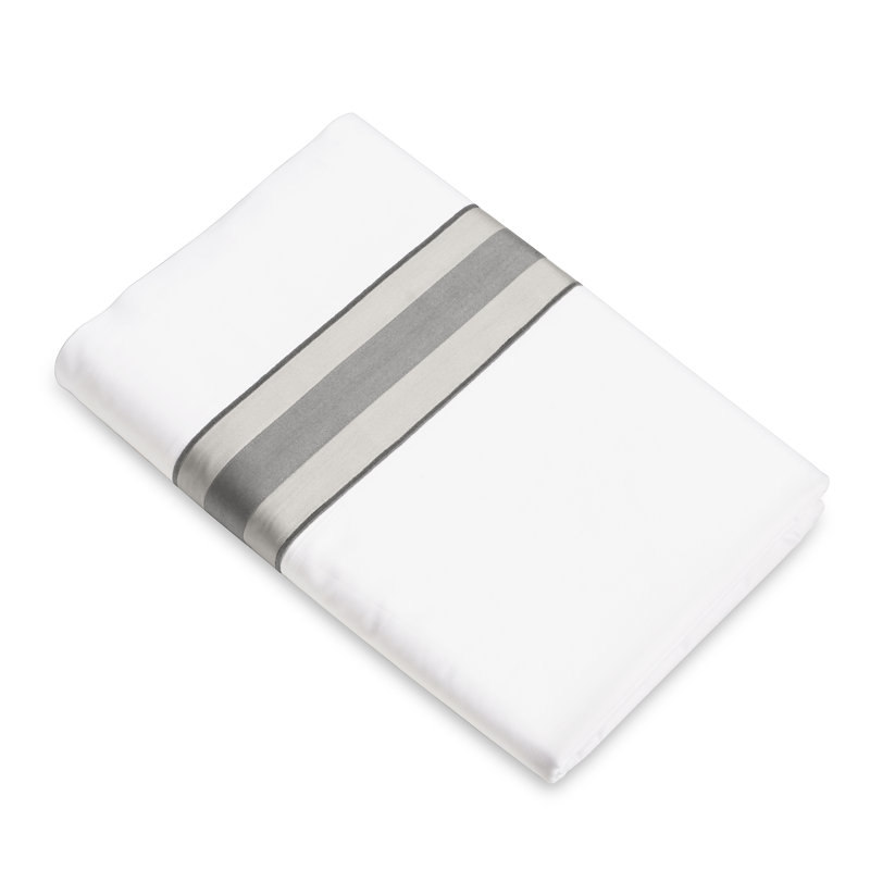 Dimora Flat Sheet, King Flat Sheet, White/Silver Moon