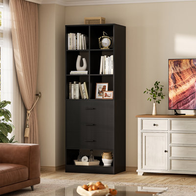 23.6” Freestanding Wardrobe Partition Closet System With 3 Drawers, Organizer Modular With Shoe Shelf by Latitude Run