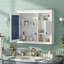 Armoire de salle de bain avec miroir et 3 tablettes