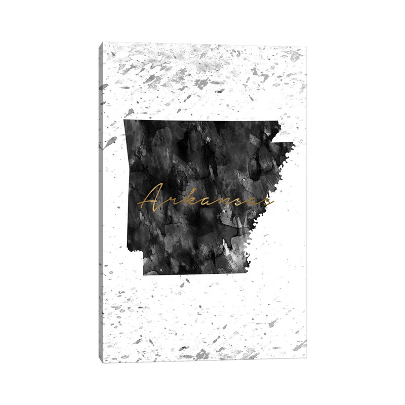 Nouveau-Mexique, noir et or blanc, H 60 po x l 40po x P 1,5 po, Arkansas