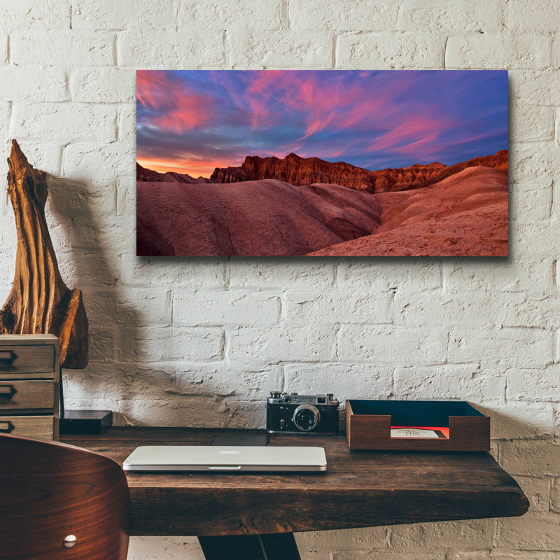 «Ruby Sunset» par Larry Malvin, art mural en verre acrylique, H 12 po x l 24 po