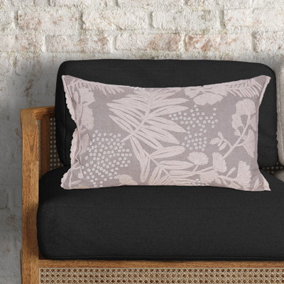 Floral Linen Throw Pillow