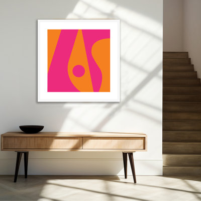 Good Black Art | Art mural magenta orange par Holly McWortser | Édition limitée | Cadre en bois massif