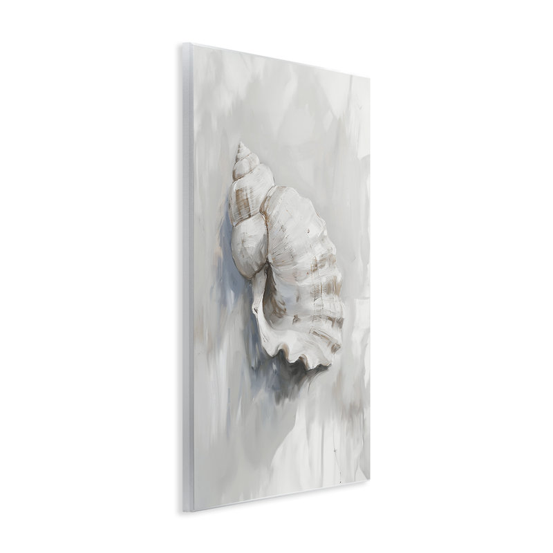 Plaque murale neutre coquillage incurvé, design par Ramona Murdock, H 19 po x l 13 po