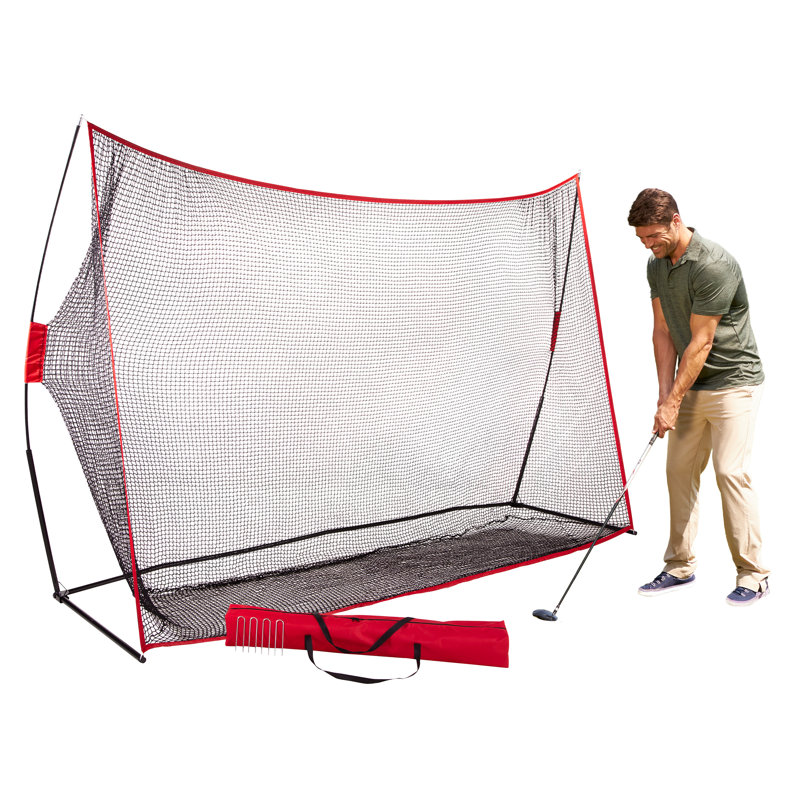 Filet de golf Wakeman 10 x 7 pi - filet de pratique de golf portatif avec sac de transport pour l'entraînement en balançoire