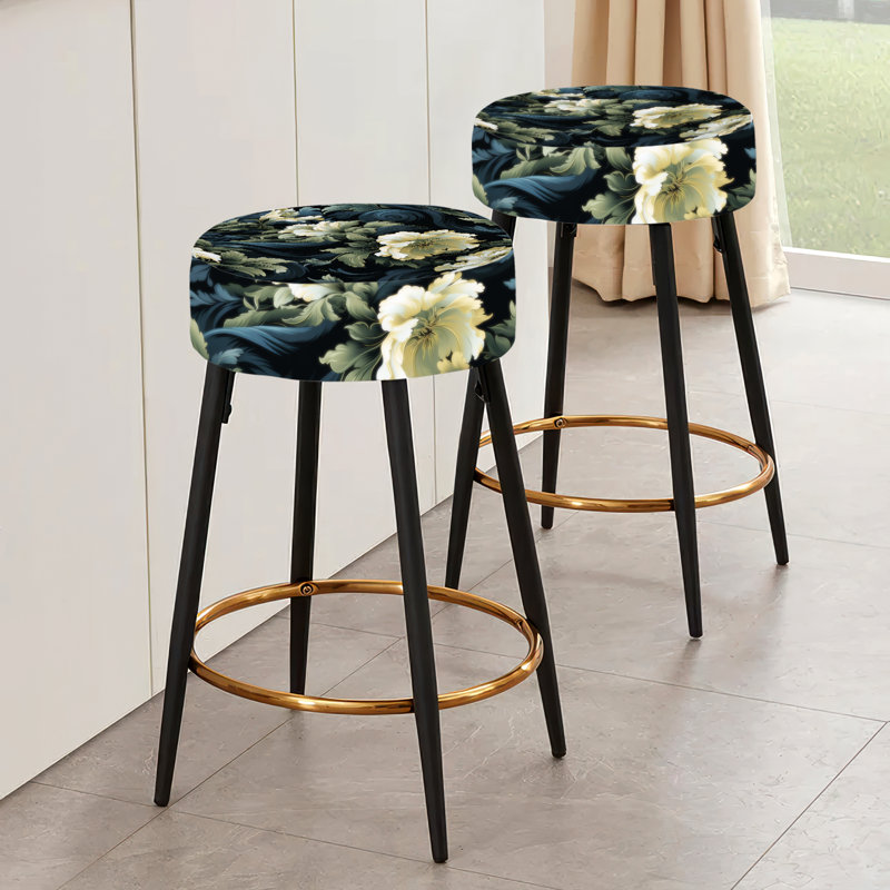 Victorian Stealth Flowers - Ensemble de 2 tabourets floraux