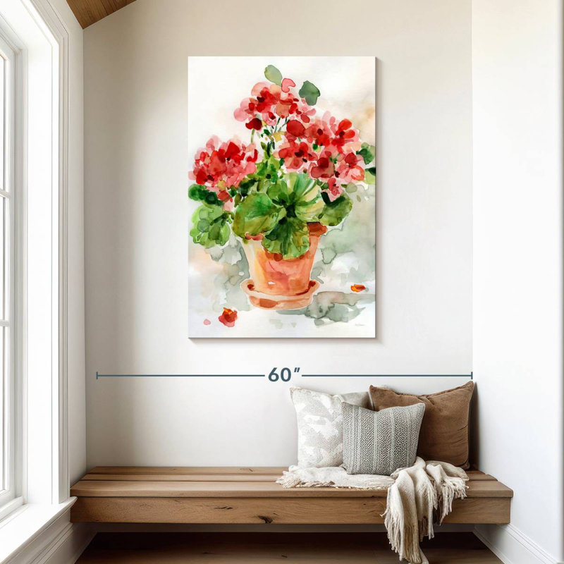 Harnek Summer Geranium I, 45" H x 30" W