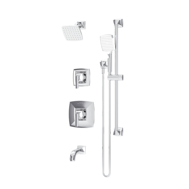 Oak HydroMersion Tub and Shower Trim with Hand Spray, Polished Chrome