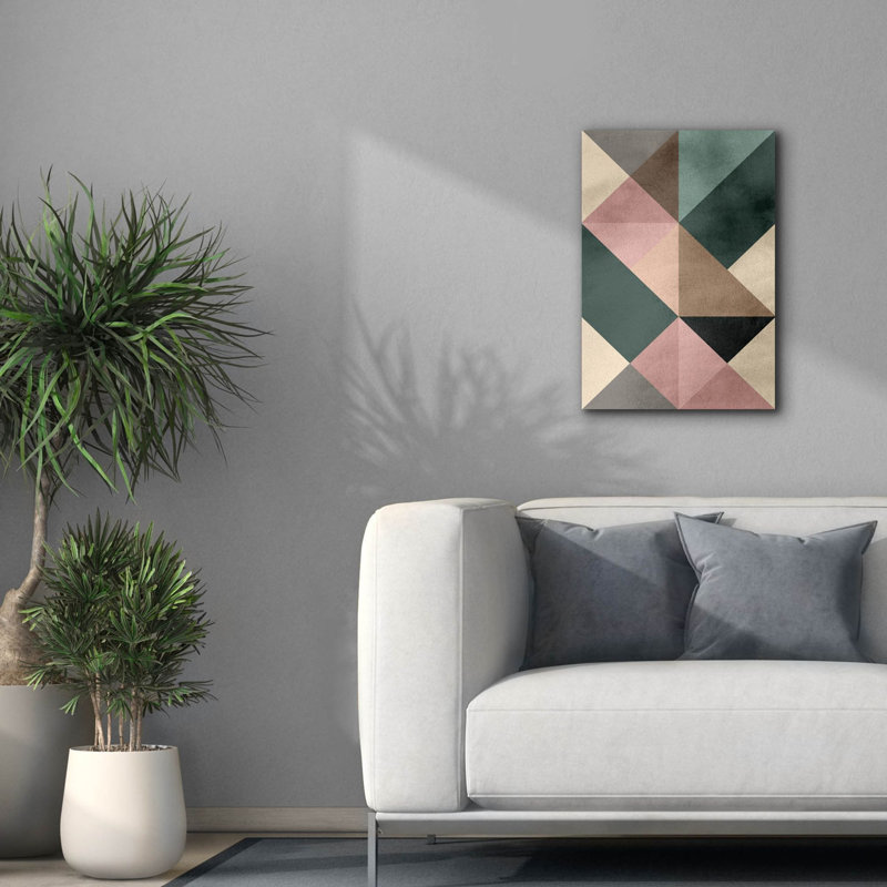 'Triangle-2' by Design Fabrikken, Giclee Canvas Wall Art, 26" H x 18" W x 0.75" D