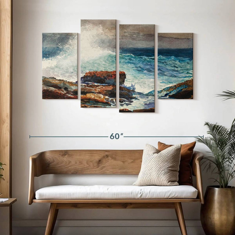 Gillard, marée entrante, Scarboro, Maine, H 32 po x l 52 po