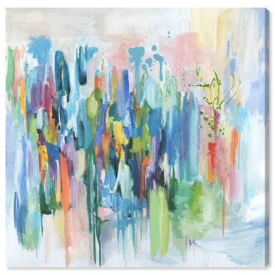 Abstrait, art moderne sur toile bleue moderne et contemporaine