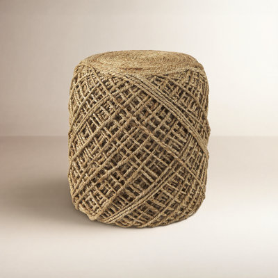 Rudolph 15.7'' Wide Round Pouf Ottoman