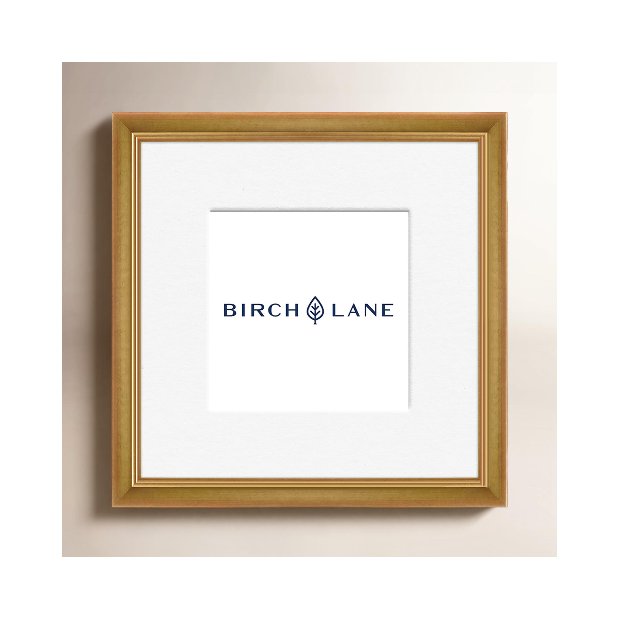 Wood Picture Frame with Mat, Gold, 11" x 14"