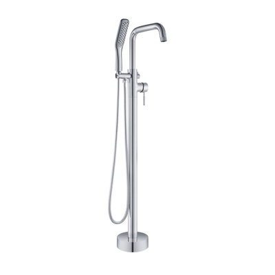 Robinet de baignoire à fixation au sol avec douche à main