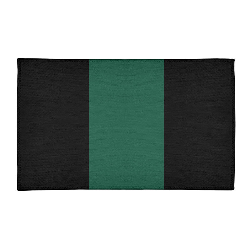 Tapis à rayures en poly et noir new york fly, Rectangle 2 pi x 3 pi