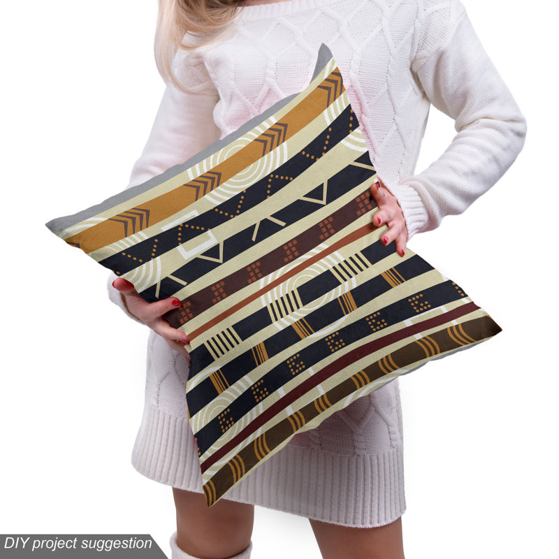 Tissu formes éthniques, l 36 po x L 360 po