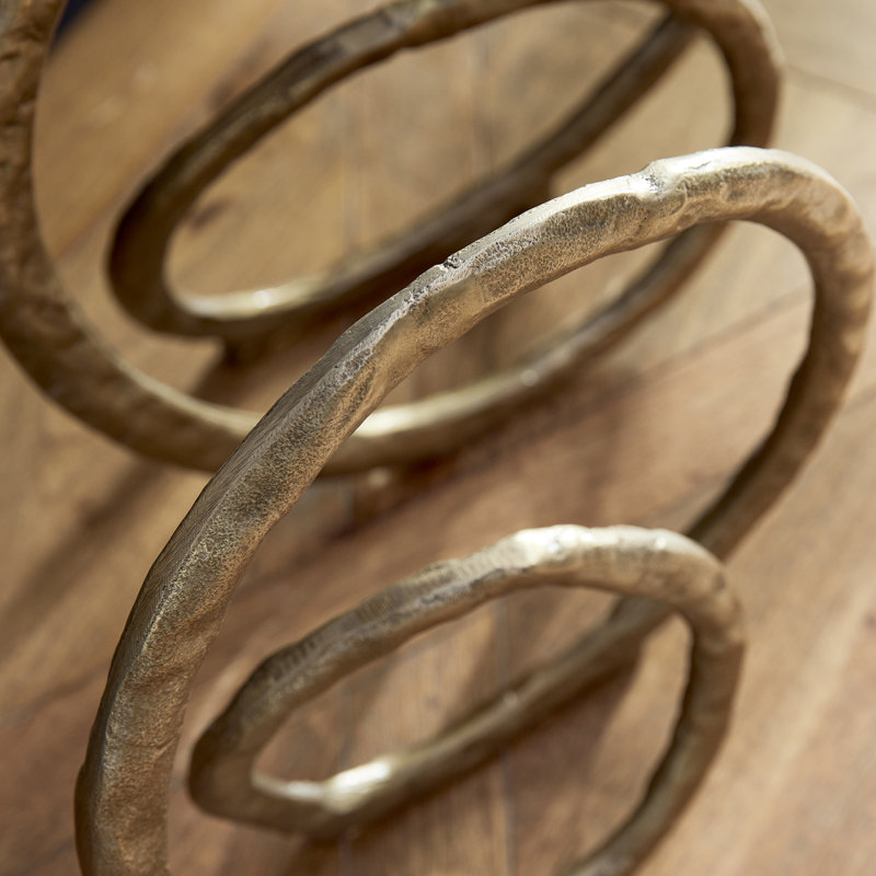 2 Piece Eldon Sculpture Set, Gold, 13" H x 3.5" W x 13" D