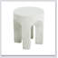 Table d'appoint à plateau rond minimaliste blanc MGO pour l'intérieur et l'extérieur, durable et facile à déplacer
