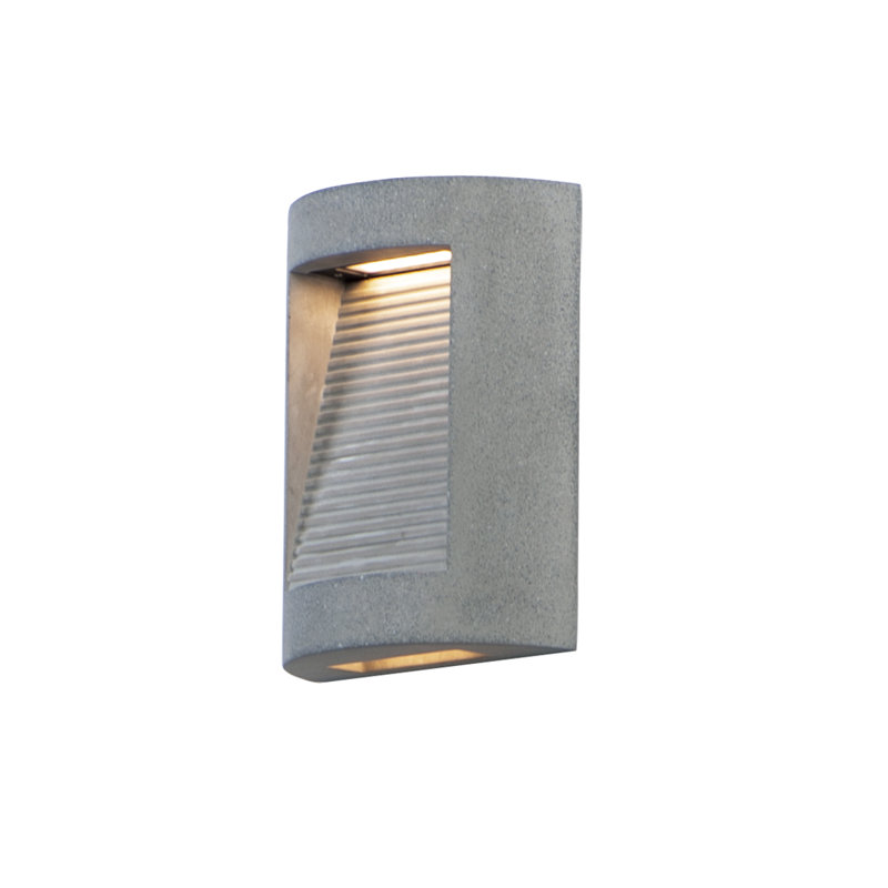 LED Flush Mounted Sconce, 22" H x 7.75" W x 3.5" D, Greystone